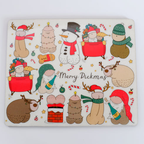 Merry Dickmass Glitter Placemats